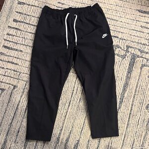Nike Black Athletic Pants with White Accents